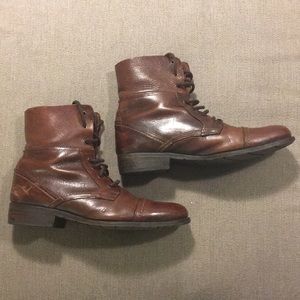 ALDO Mens Ankle Boots Leather Brown SZ 9